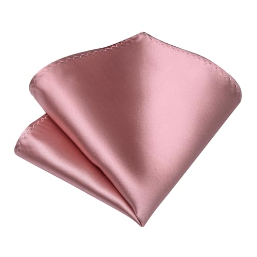 Image of DiBanGu Mens Solid Color Tie and Pocket Square Set Woven Silk Plain Necktie & Handkerchief for Men Wedding Party Formal