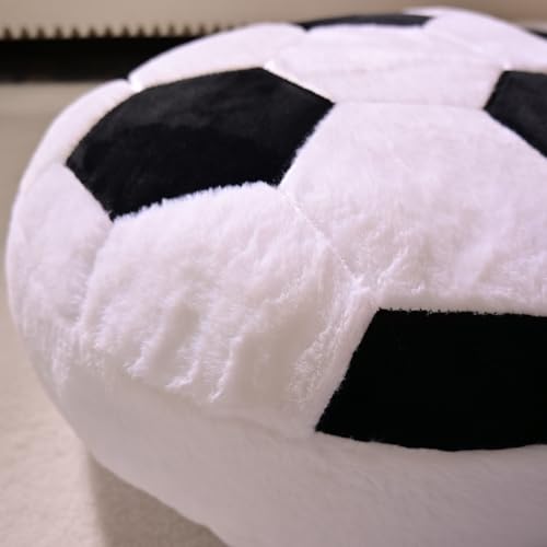 Yhoelata Plüsch Fußball Sitzkissen, Flauschiges Football als Weicher Sportball, Kreative Zimmer Dekoration für Kinderzimmer, Fussball Geschenke für Jungen, 35x35cm