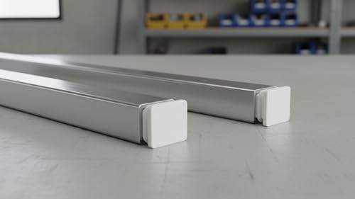 Image of Flyshop Tube Chair Glide White 25 x 50 mm (1 inch x 2 inch) 8 PCS | Rectangle Tubing End Cap, Plastic Plug, Pipe Inserts