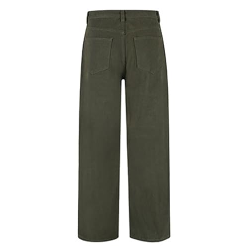 Men's Casual Jeans Solid Color Basic Hip Hop Pants Wide Leg Baggy Denim Pants Loose Fit Trendy Simple Y2k Trousers3