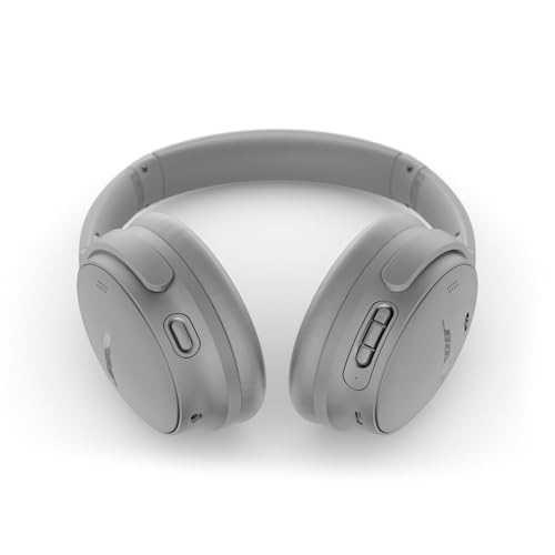 Bose QuietComfort Kabellose Kopfhörer mit Mikrofon und Noise-Cancelling, Bluetooth-Over-Ear-Kopfhörer, Audiophile Kopfhörer, On-Ear-Kopfhörer mit Noise-Cancelling, bis 24h Akkulaufzeit, Mondlichtgrau