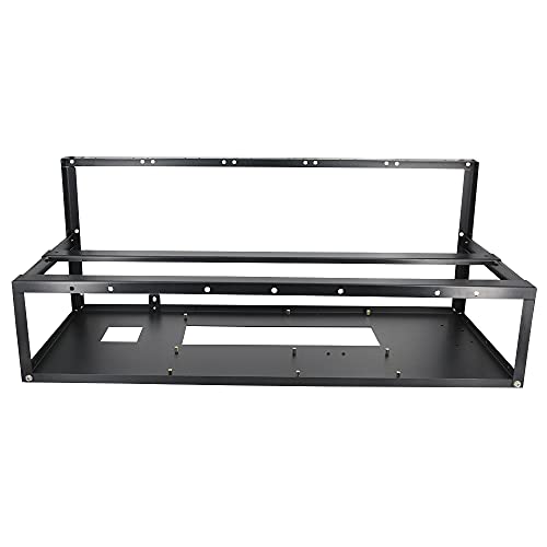 Mining Rig Frame 8-GPU, 8 GPU Aluminum Stackable Open Air Mining Computer Frame Rig Ethereum Veddha V3D (8 GPU)