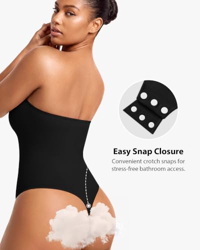 Image of strapless bodysuit shapewear for women Faja thong