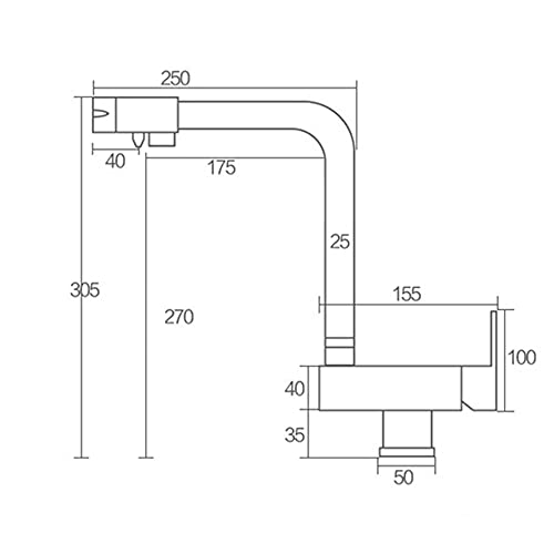 Robinet 3 voies osmoseur noir pour simplifier la cuisine moderne
