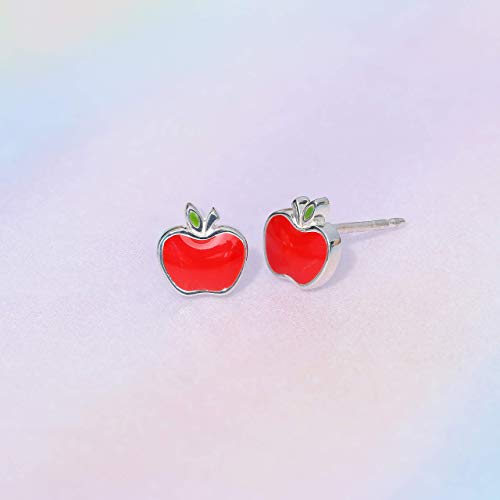 Boma Jewelry Sterling Silver Enamel Red Apple Fruit Stud Earrings4