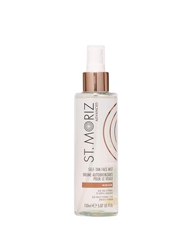 ST. MORIZ Self-tan Face Mist - Selbstbräuner zum allmählichen Aufbau einer Bräune im Gesicht, für die tägliche Anwendung geeignet - Mit Plegendem Kokosnussol - Dermatologisch getestet - 150ml ST. MORIZ Self-tan Face Mist - Selbstbräuner zum allmählichen Aufbau einer Bräune im Gesicht, für die tägliche Anwendung geeignet - Mit Plegendem Kokosnussol - Dermatologisch getestet - 150ml