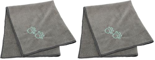 TRIXIE 2350 Handtuch, 50 × 60 cm, Grau, 1 Stück (2er Pack)