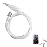 Brew Siphonröhre Silikon,Weinheber AbfüLlschlauch,Weinheber mit Pumpe Stopfen,Brewing Siphon Hose Länge 1.6 M Brewing,Wiederverwendbar Weinschlauch für Hausbrauen/Wein/Bier Herstellung/Weingut Brauen