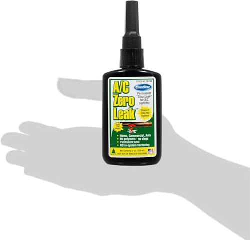 Image of A /C Zero Leak, Fluorescent Yellow 4 Oz, Permanent Stop Leak, Chemical Weld Formula for Automotive, Commercial & Residential HVAC, Compatible with All AC Lubricants (Pack of 18) (90-699)