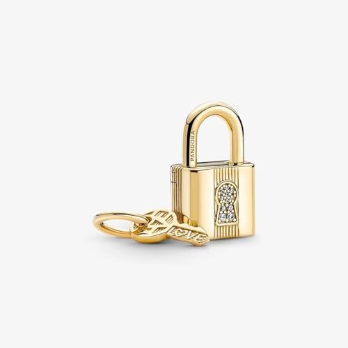 Pandora Padlock & Key Dangle Charm - Gift for Her - Compatible ME Moments Shine with Cubic Zirconia - With Gift Box2