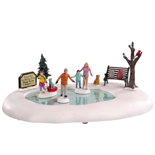 Lemax Christmas Village Accessory: Family Skating Day Resin
