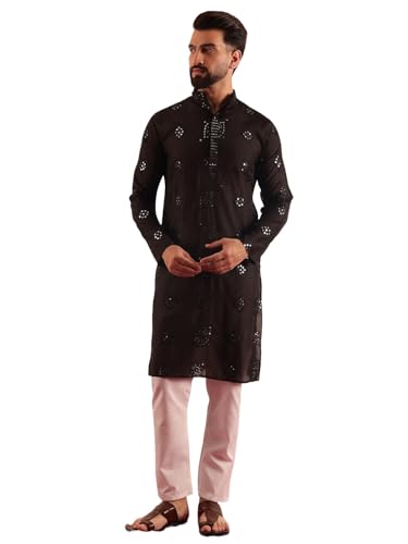 Kurta en coton soie brodé Sojanya pour vos célébrations et mariages
