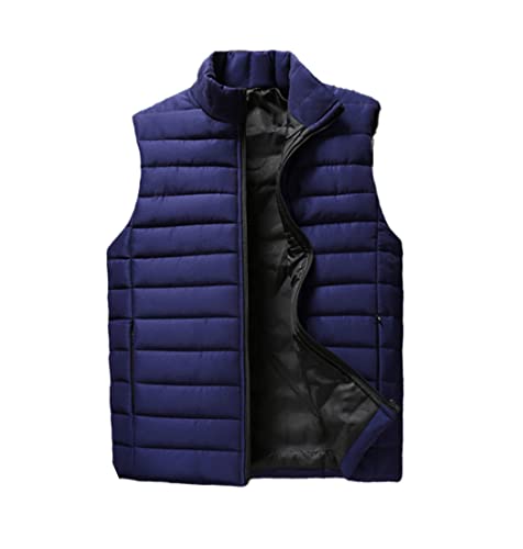 Chaleco casual de invierno para hombre en color azul talla XL