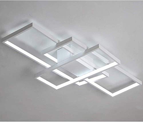 Plafonnier LED bureau et salon moderne luminaire blanc dimmable télécommande - 5