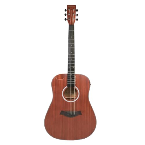 Image of Kadence SH03L-C Slowhand 41 inch Electro Acoustic Guitar | Left Handed | Built-in Pickup + 2 Band EQ | Comes with Bag, Capo, Strings, Cable, Picks | Includes Learning Course | Brown