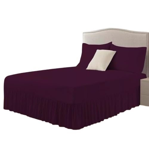 L S U Plain Dyed Pillowpair Polycotton Non-Iron Soft Fabric for Elegant Bedding (PLUM PP) โ image 1