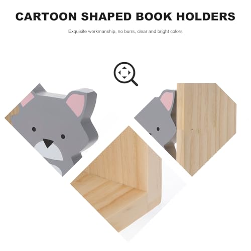 Sujetalibros de madera con forma de mapache ideal para decorar estanterías del salón y dormitorios 8