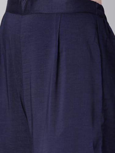 Image of Hritika Self Design Viscose Rayon Kurta & Trousers Set (HRKB0048)
