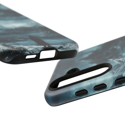 Coque Galaxy S24 paysage montagne bleue rigide mate antichoc - 3