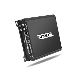 Recoil DI550.4 Full-Range Class-D 4-Channel Car Audio Amplifier, 1,040 Watts Max Power, 2-4 Ohm Stable, Mosfet Power Supply, Bridgeable