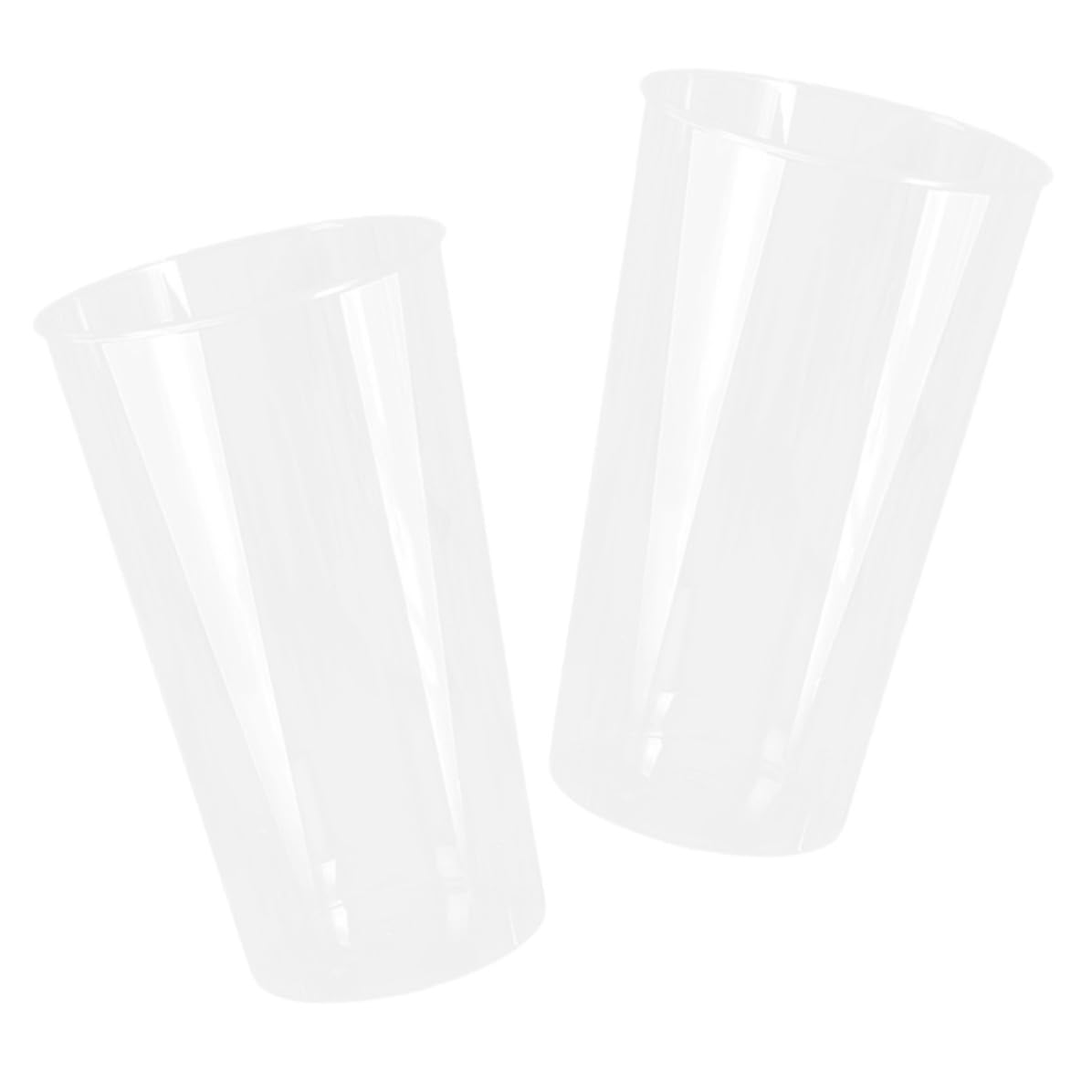 Seau à fleurs transparent PC Luxshiny : lot de 2 vases résistants pour la décoration de la maison