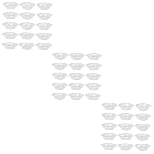 STOBAZA 3sets Disposable Seasoning Dish Dipping Bowl Dip Tray Sauce Plate Condiment Tray Seasoning Tray Picnic Sauce Tray Appetizer Serving Tray Pinch Bowls Mini Snack Plate Plastic 30pcs*3