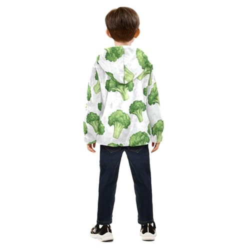 Broccoli Girls Fleece Jacket Girls Fall Jacket Girls Zip Up Hoodie Girls Sherpa Jacket 2-10T4