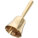 minkissy 金属製手持ちベル 祭壇用手持ちベル 占い道具 祭壇用品 卓上装飾 五芒星模様