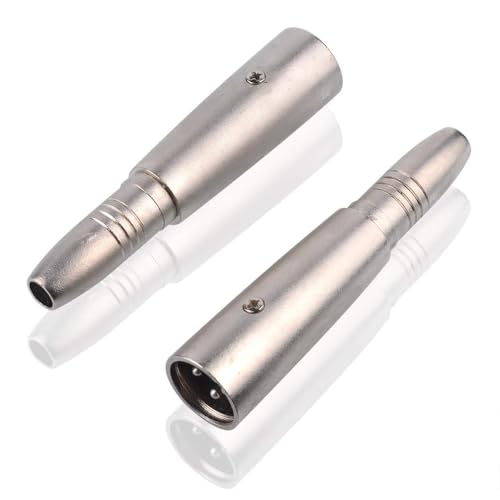 Adaptador XLR Macho a Jack 6,35 mm Hembra, Conversor XLR Macho a Jack 6.35 mm Hembra, Convertidor TS/TRS a XLR, Apto para micrófono, Audio electrónica, amplificadores, entre otros, 1 unidad