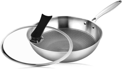 Wok antiadherente con tapa de vidrio 34 cm miniatura 1