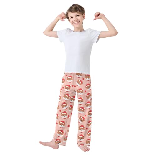 Boys' Pants Cartoon Puppy Christmas Stuff Long Bottoms Jogger Pants Elastic Waist Trousers with Pockets S-XL2