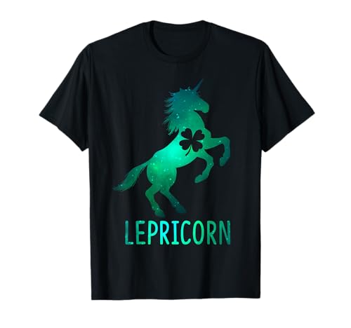 Lepricorn Licorne Leprechaun Galaxy Trèfle St Patrick T-Shirt