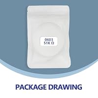 Innfeeltech 150pcs hohe Qualität SMD-Widerstand Kit 0603 1/10W 51K Ω ±1% – Ansicht 6
