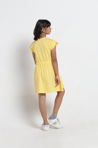 Image of T2F Girls Cotton Printed Casual Knee-Length Dress(Pack of 3)