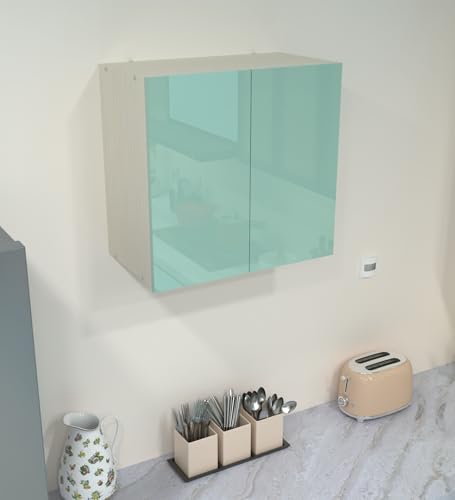 Image of SPECIALITY PANELS 2 Door Mirror Glossy Triple Layered UV Resistant Handless Cabinet Wall Mounted Storage Unit Space Saving Cupboard for Kitchen Bathroom Living Room Utility Organizer | DIY Assembly