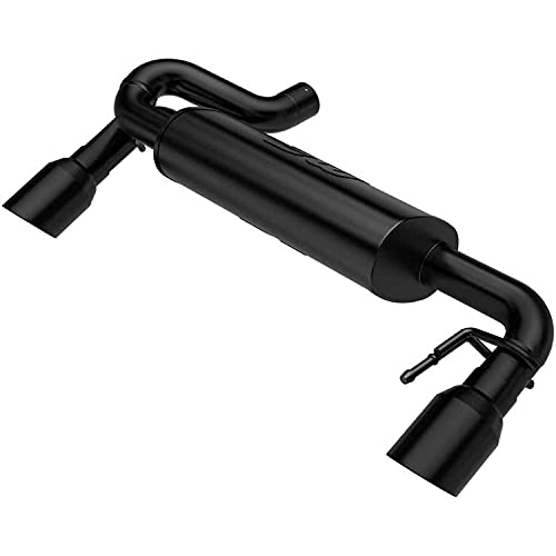 MagnaFlow Axle-Back Performance Exhaust System 19558 - Overland Series, Stainless Steel 2.5in Main Piping, Dual Split Rear Exit, Black Coated 4in Exhaust Tip - Bronco Performance Exhaust Kit