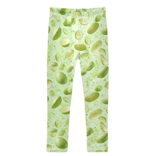 Boccsty Pistachio Pale Green Fruit Girls Leggings Kids Yoga Pants Dance Active Tights 4T