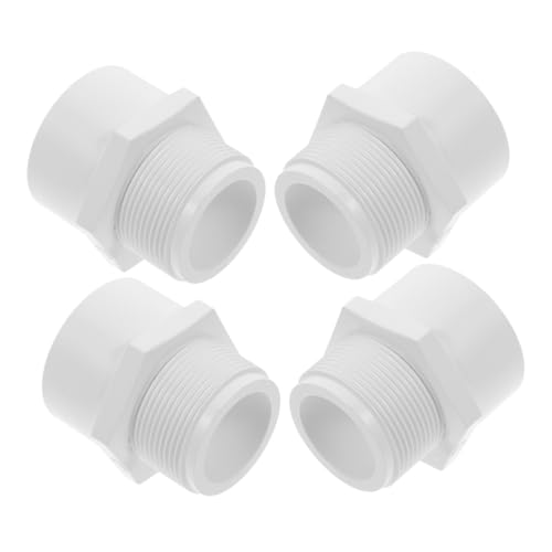 Adaptador de PVC macho conector de tubería roscado claro para plomería modular 2