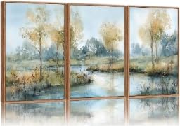 Toile murale paysage sauvage de lianyibo avec cadre rustique premium
