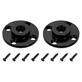 appareil photo bridge ou reflex Taille du filetage : 3/8 pouce; Grand diamètre : 40mm / 1.57 pouce; Petit diamètre : 20mm / 0.79 pouce; Épaisseur : 10mm / 0.39 pouce; Couleur : Noir; Matériau : Alliage d'aluminium; Contenu de l'emballage : 2 x Adaptateur pour trépied, 8 x Vis Phillips