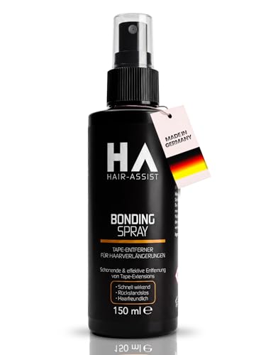 Hair-Assist Bonding Spray Made in Germany Tape Extensions Löser & Bondinglöser für Hair Extensions Lace Toupet & Perücke | Rückstandslos schnell wirkend