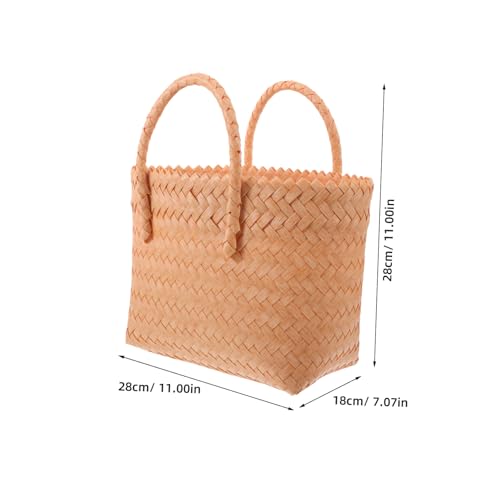 BESPORTBLE Rattan Woven Tote Bag Plastic Handbag for Women Beach Purses Hobo Bag Capacity2