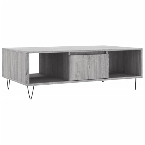 Table de salon rectangulaire avec 3 compartiments de rangement industriels - 2