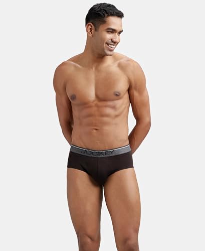 Image of Jockey 8037 Men Super Combed Cotton Solid Brief with Ultrasoft Waistband