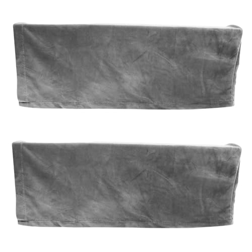 BCOATH 2pcs Solid Color Stretch Sofa Armrest Covers Elastic Fabric Protectors for Armchairs and Recliners Easy to Install and Machine Washable Fits All Arm Styles