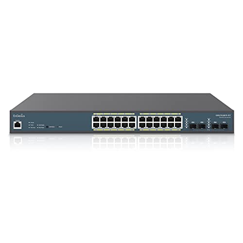 Image of EnGenius Fit L2 Plus Managed 24-Port Gigabit PoE+ Switch | 802.3at /af PoE+ Ready | 410W Budget | 4 SFP Uplink Ports | 56 Gbps Switching Capacity | [EWS7928FP-FIT]