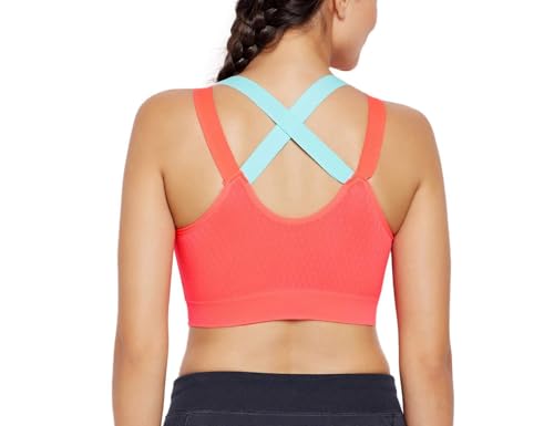 Image of Brachy Polycotton Padded Wire Free Push Up Racer Back Sports Bra for Women's /Girls (Gym,Yoga,Running,Workout) (Removable Pads) (28 to 34 Size)