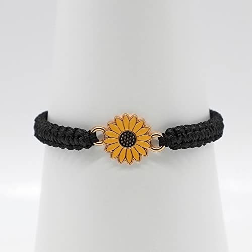 Sunflower Bracelets Adjustable Boho Sunflower Daisy Charm Bracelets Handmade Braided Rope Friendship Matching Bracelets Promise Bracelets for Couples Women3