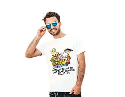 URBAN PENDU Ed EDD N Eddy Fan - Cottonblend Tshirt Unisex Wear Tshirt for Men & Women (White), Gift for Friend