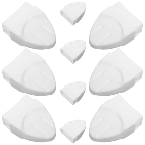 SHINEOFI 10 Piezas de Tapas de Postes para Barandilla de Plástico Blanco, Fácil Instalación y Protección para Postes de Cerca en Jardín y Huerta